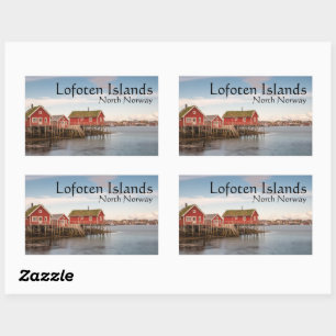 Lofoten Inseln Norwegen Rechteckiger Aufkleber
