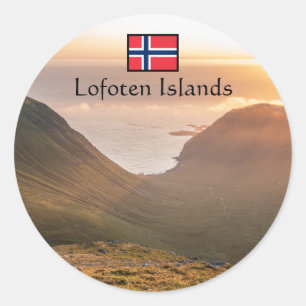 Lofoten Inseln Norwegen Runder Aufkleber