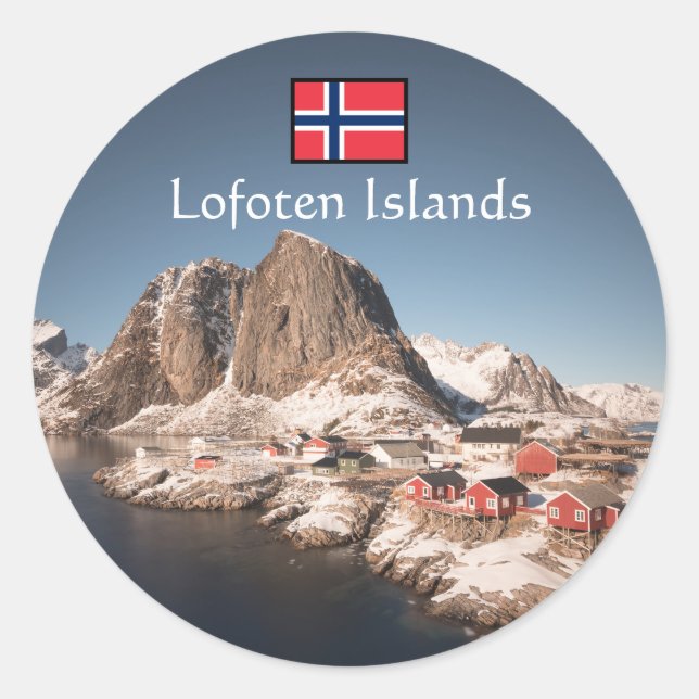 Lofoten Inseln Norwegen Runder Aufkleber (Vorderseite)