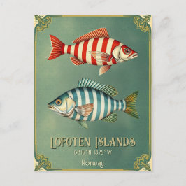 Lofoten Inseln Norwegischer Seefisch Postkarte