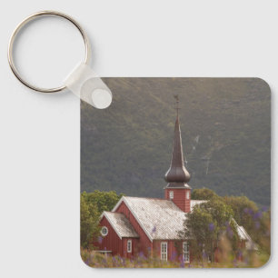 Lofoten Islands Flakstad Church Schlüsselanhänger