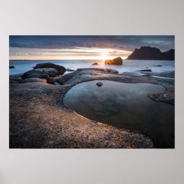 Lofoten Mitternacht Poster (Vorne)