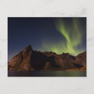 Lofoten - Nordlichter über die Postkarte Olstind