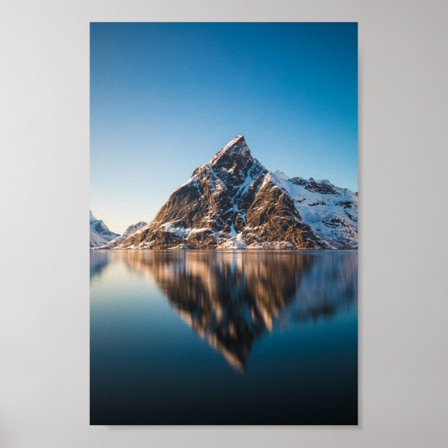 Lofoten Norwegen Berglandschaft Foto Poster (Vorne)