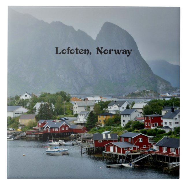 Lofoten, Norwegen landschaftliche Landschaftsfotog Fliese (Vorderseite)