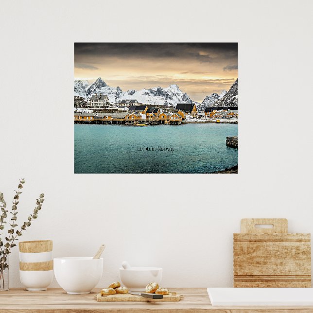 Lofoten, Norwegen landschaftliches Foto Poster (Küche)