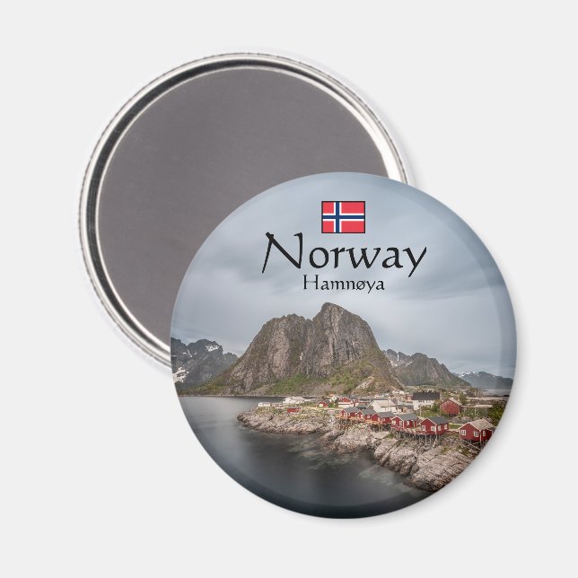 Lofoten Norwegen Magnet (Vorderseite/Rückseite)