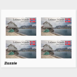 Lofoten Norwegen Rechteckiger Aufkleber
