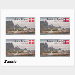Lofoten Norwegen Rechteckiger Aufkleber