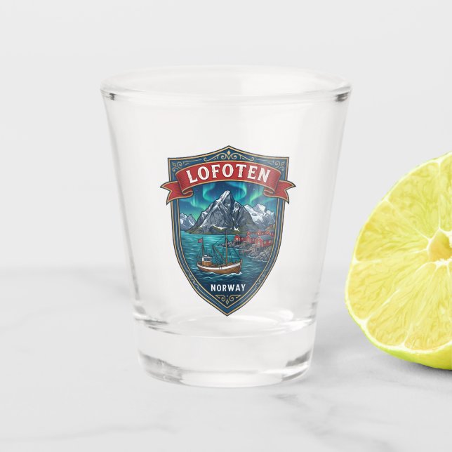 Lofoten Norwegen Schnapsglas (Vorderseite)