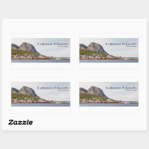 Lofoten Souvenir Rechteckiger Aufkleber