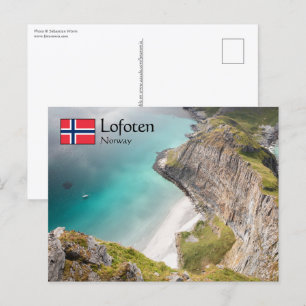 Lofoten Strand Norwegen Postkarte
