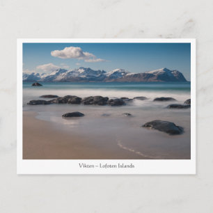 Lofoten Vikten Strand Postkarte