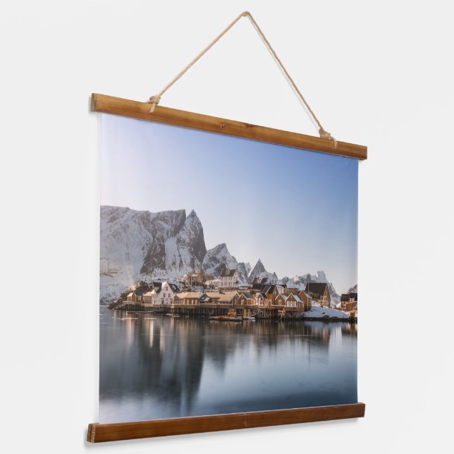 Lofoten Wandteppich Mit Holzrahmen (Gewinkelt)