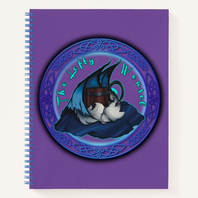 Lofty Weasel Spiral Notebook (Lila) Notizbuch (Vorderseite)
