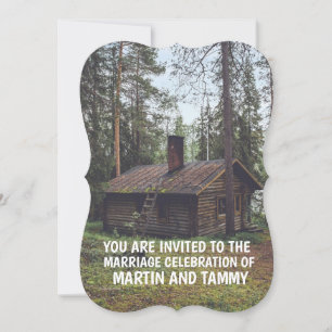 LOG CABIN IN DEN WOODS WEDING INVITATIONEN EINLADUNG