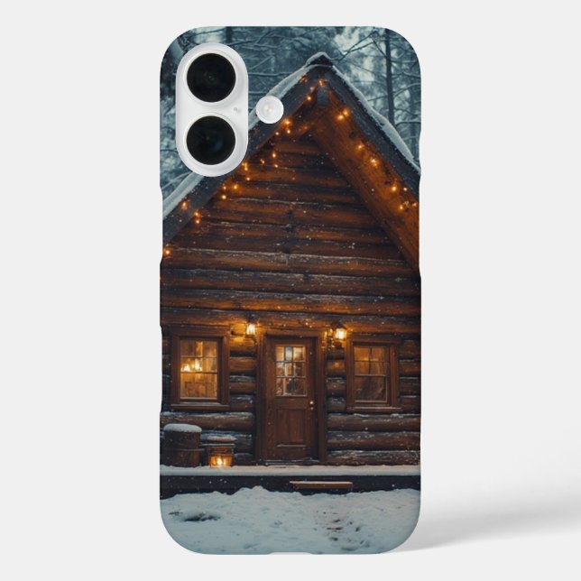 LOG CABIN SCHNEE OTTER BOX IPHONE-HÜLLE iPhone 16 HÜLLE (Rückseite)