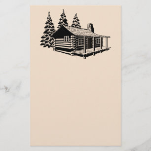 LOG CABIN STATIONERY BRIEFPAPIER