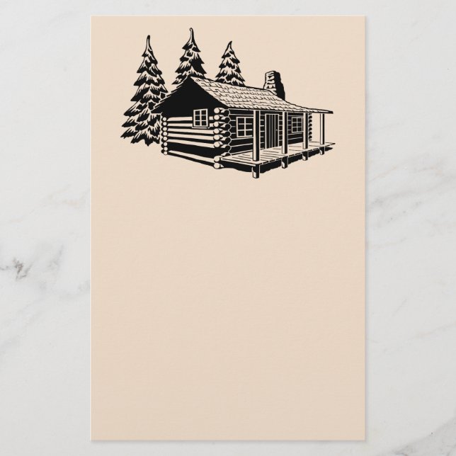 LOG CABIN STATIONERY BRIEFPAPIER (Vorderseite)