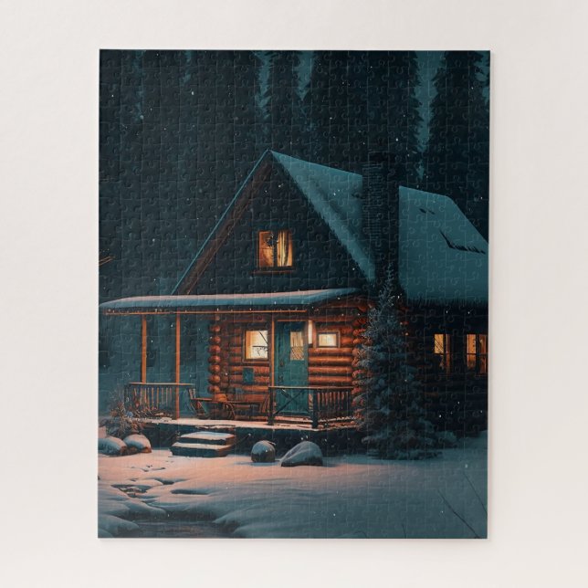 LOG CABIN WINTER CHRISTMAS  (Vertikal)