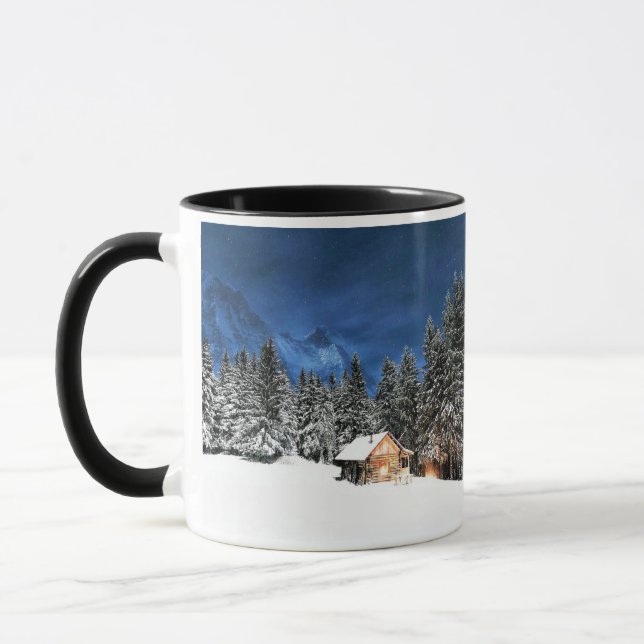 Log Cabine Mountain View Mug (Gauche)