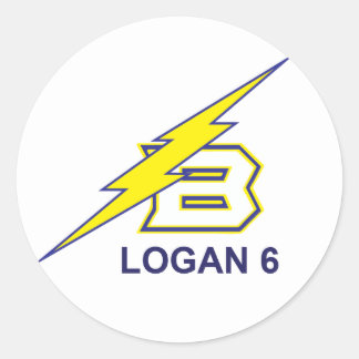LOGAN 6 RUNDER AUFKLEBER