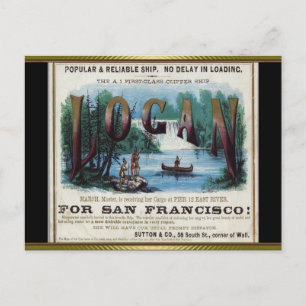 Logan Clipper Sailing Postkarte