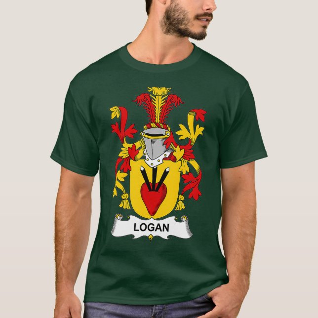 Logan Coat of Arms Familienwappen T-Shirt (Vorderseite)