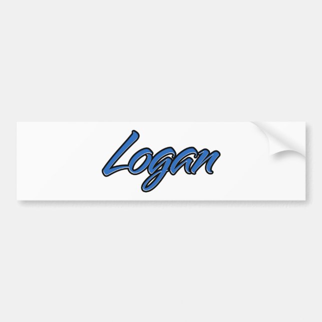 Logan Name blue Aufkleber Sticker Autoaufkleber (Vorne)