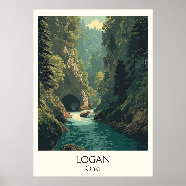 Logan Ohio Hocking Hills Idee 3 Poster (Vorne)