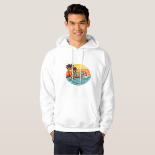 Logan Retro-Sonnenuntergangs-Name-Design Hoodie