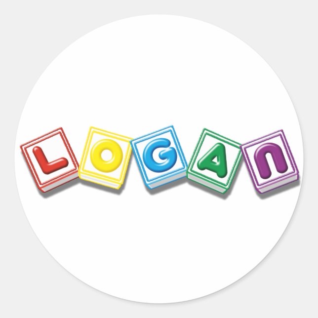 Logan Runder Aufkleber (Vorderseite)