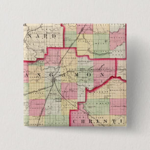 Logan, Sangamon, Christlichen Landkreis Button