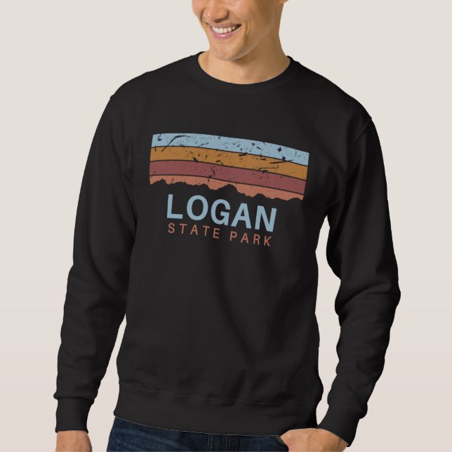 Logan State Park Montana Retro Cool Sweatshirt (Vorderseite)