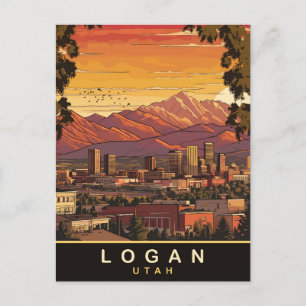 Logan, Utah, Reise Postkarte