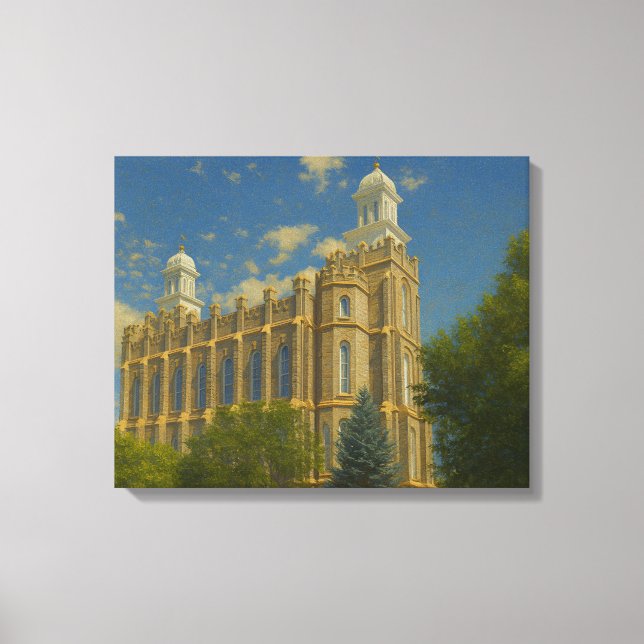 Logan Utah Temple Painting™ LDS Wall Art Leinwand (Vorderseite)