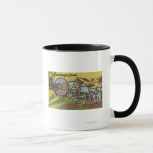 Logan, West Virginia - Große Briefmarkenszenen Tasse