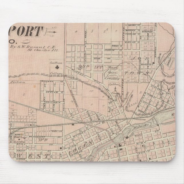 Logansport-Plan, Cass Co Mousepad (Vorne)