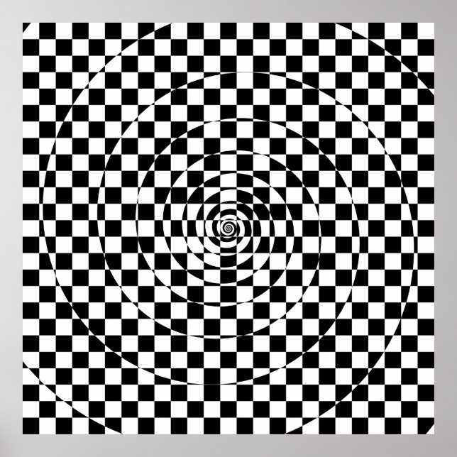 Logarithmische karierte Spirale Var. 2 Poster (Vorne)