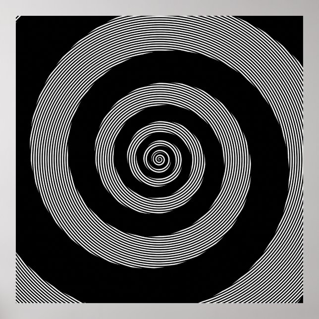 Logarithmische Spirale über linearer Spirale Poster (Vorne)