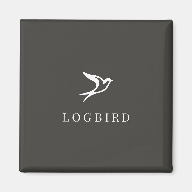 LOGBIRD — Quadratischer Magnet (Vorne)