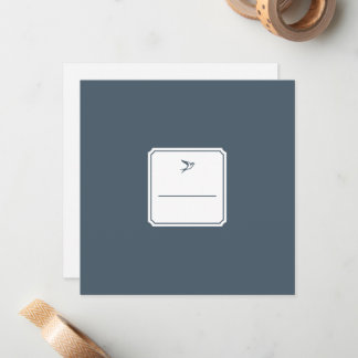 LOGBIRD — Travel Log Card (Navy) Mitteilungskarte