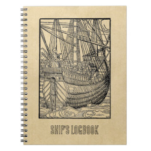 Logbook Vintag Sailing Journal Notizblock