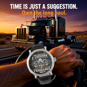 Logbuch frei erfunden: Truckers humorvolles Gestän Armbanduhr