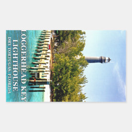Loggerhead Key Lighthouse, Dry Tortugas Florida Rechteckiger Aufkleber