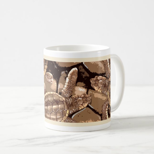 Loggerhead-Meeresschildkröte-Tasse Kaffeetasse (VorderseiteRechts)