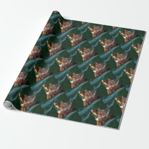 Loggerhead Sea Turtle Artistic Portrait Geschenkpapier