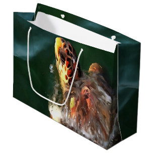 Loggerhead Sea Turtle Artistic Portrait Große Geschenktüte