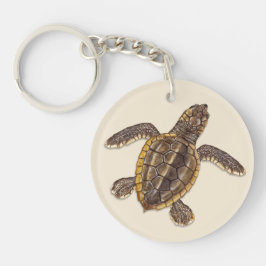 Loggerhead Sea Turtle Hatchling Keychain Schlüsselanhänger