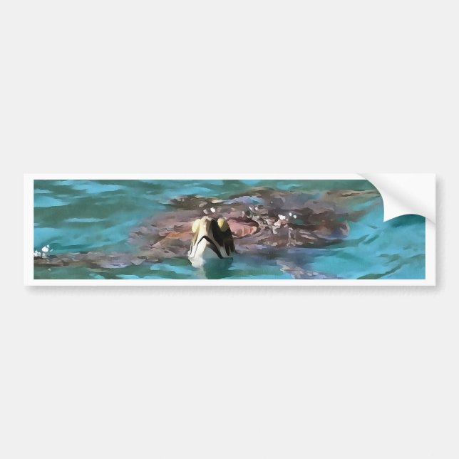 Loggerhead Sea Turtle Wildlife Art Autoaufkleber (Vorne)